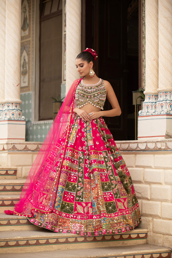 The Kaleidoscope Folk Lehenga Set