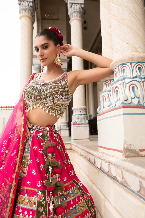 The Kaleidoscope Folk Lehenga Set