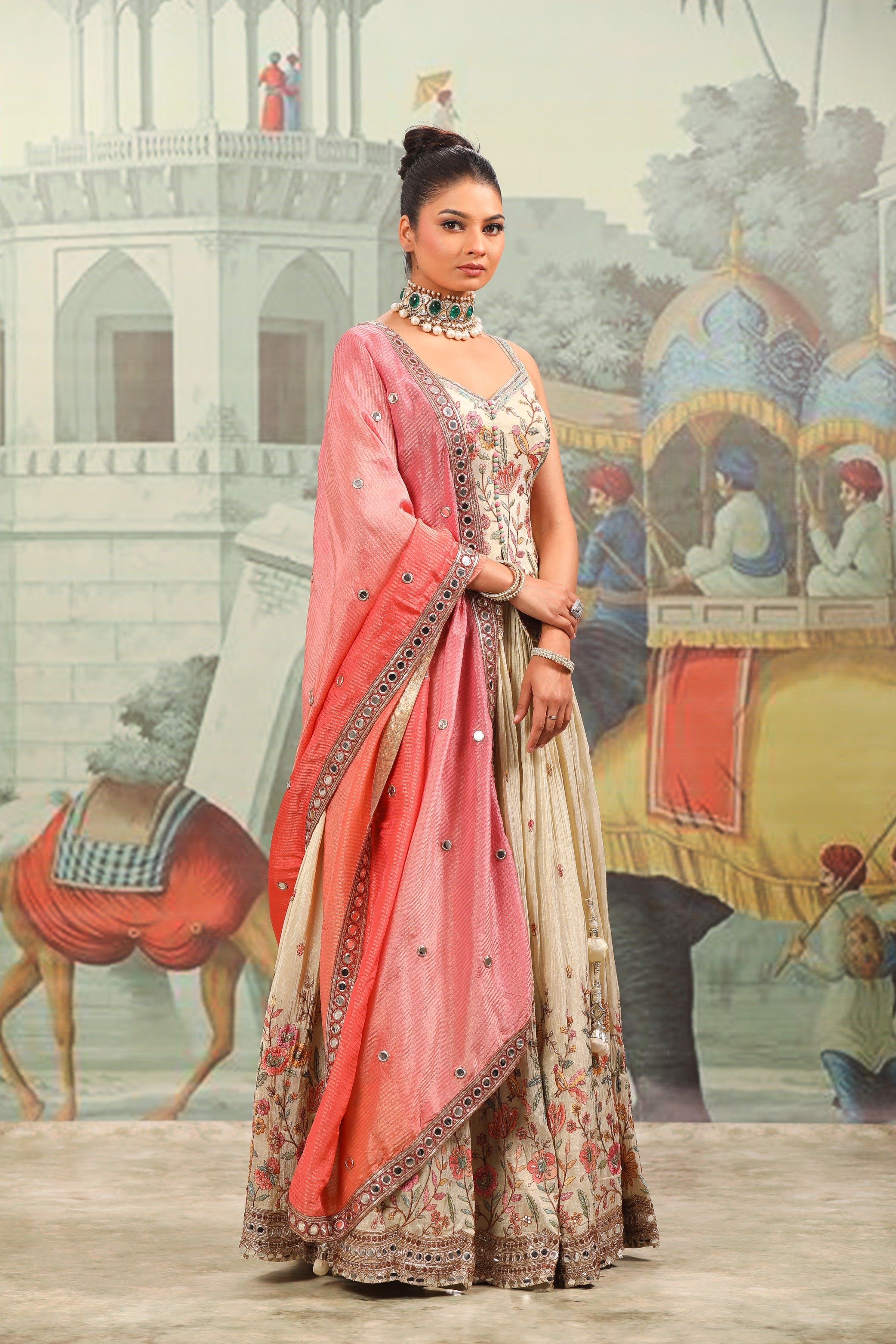 The Garden Tapestry Peplum Lehenga Set
