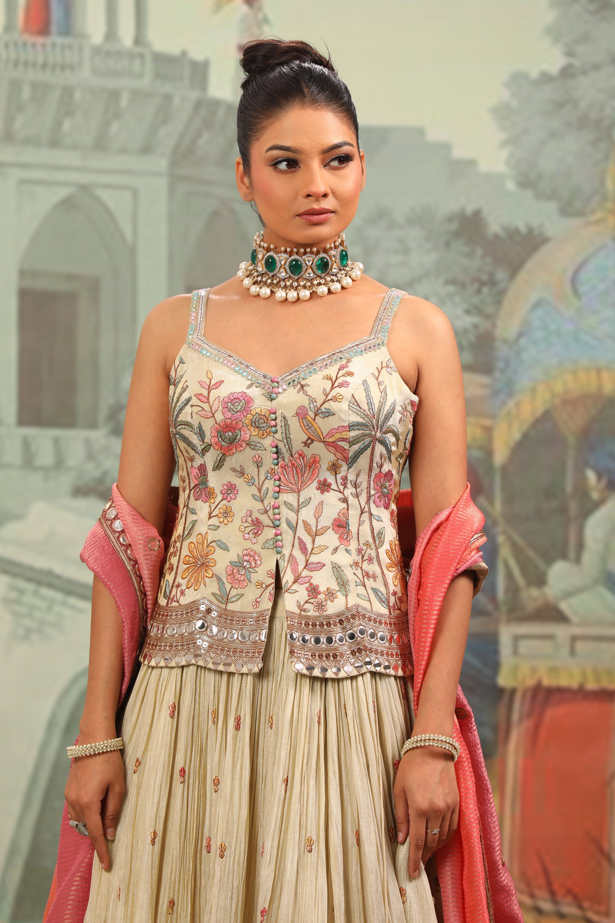 The Garden Tapestry Peplum Lehenga Set