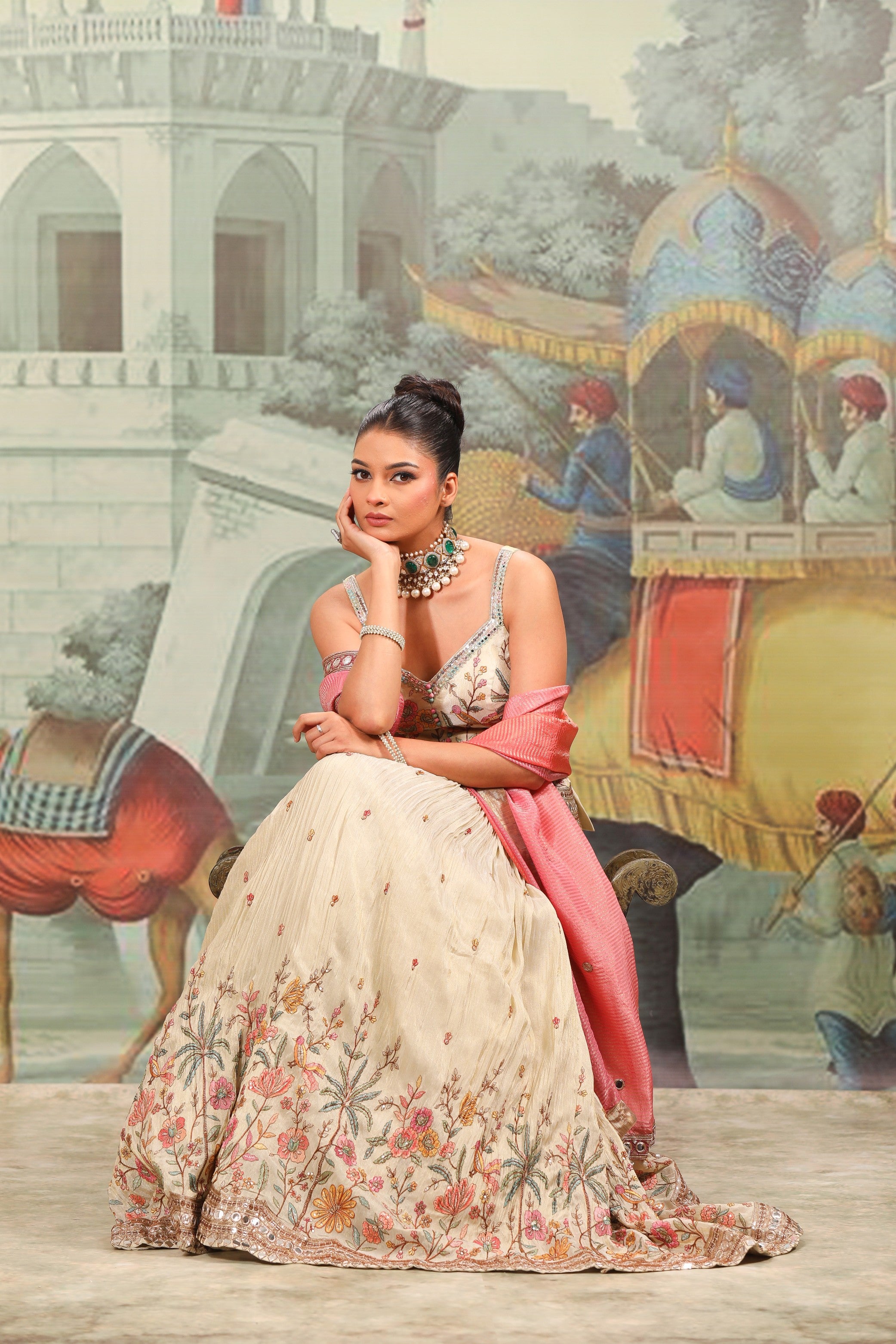 The Garden Tapestry Peplum Lehenga Set