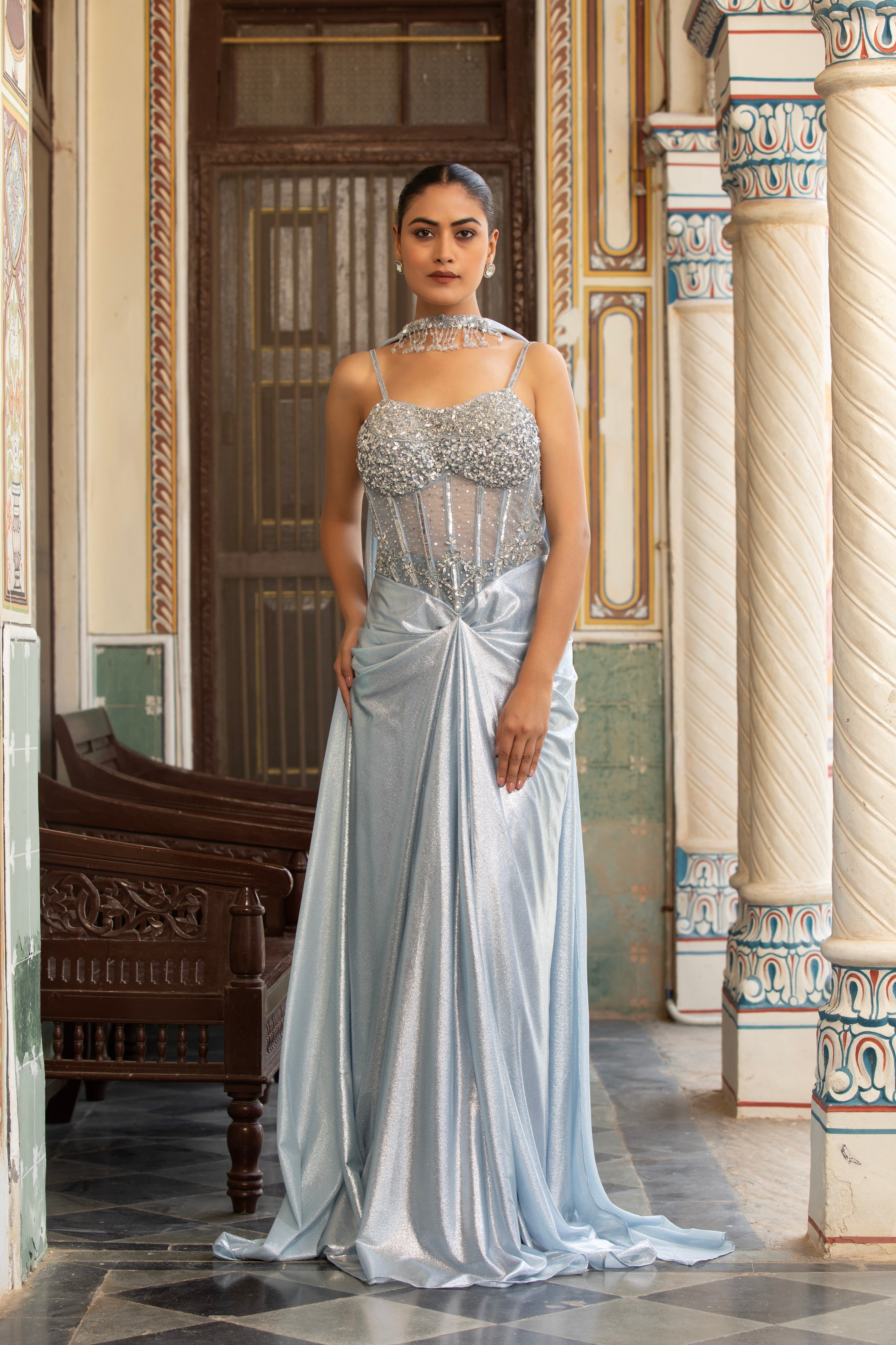 The Icy Blue Corset Gown