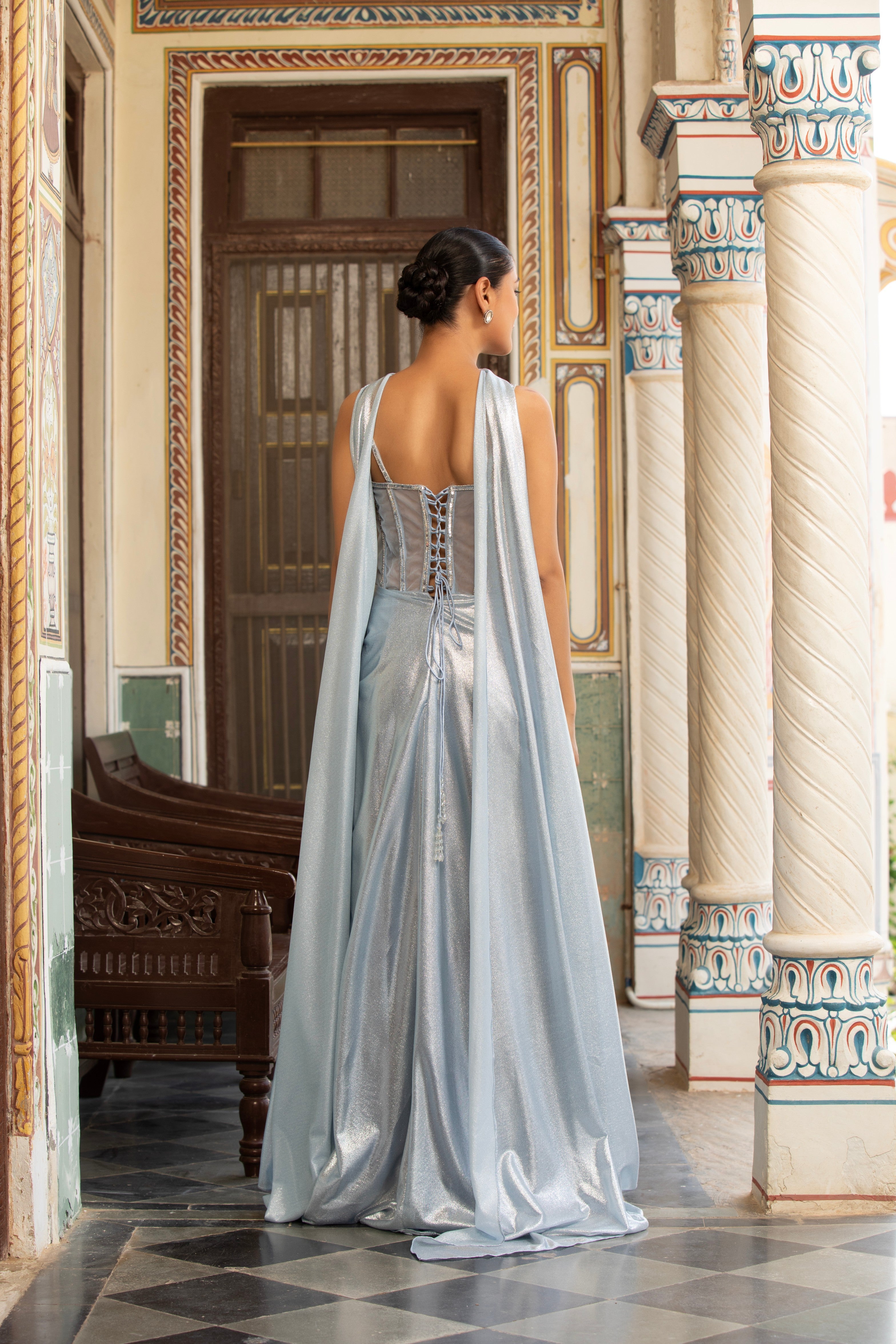 The Icy Blue Corset Gown