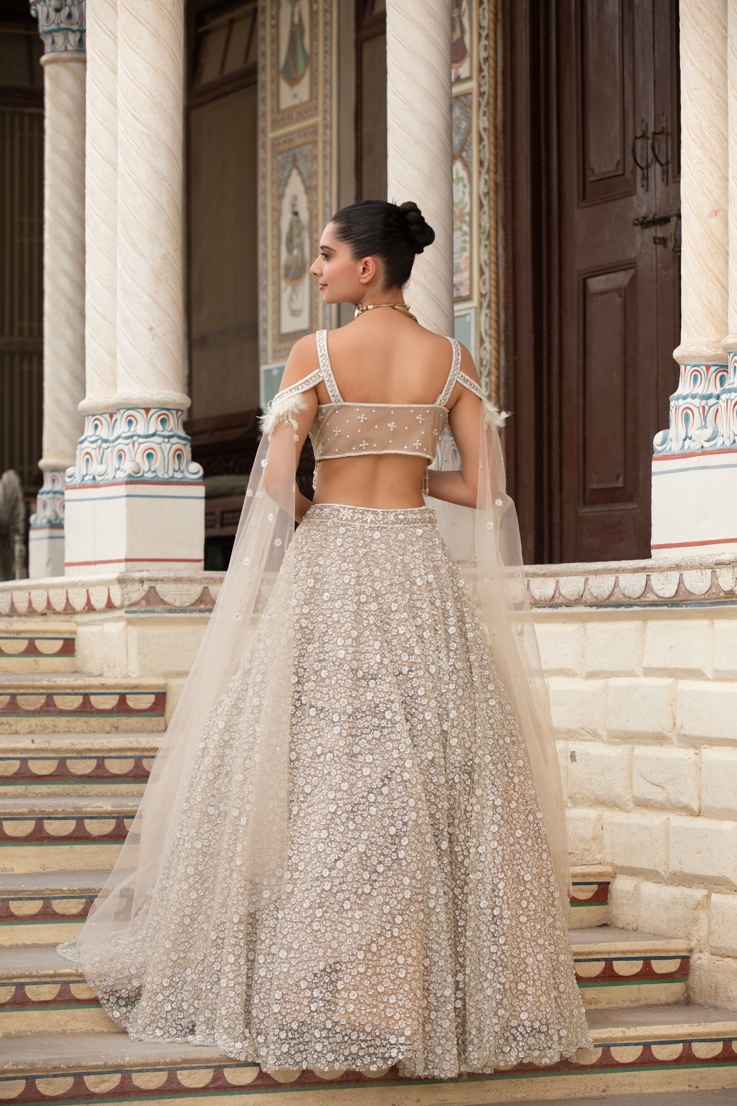 The Ivory Crystal Gala Lehenga Set