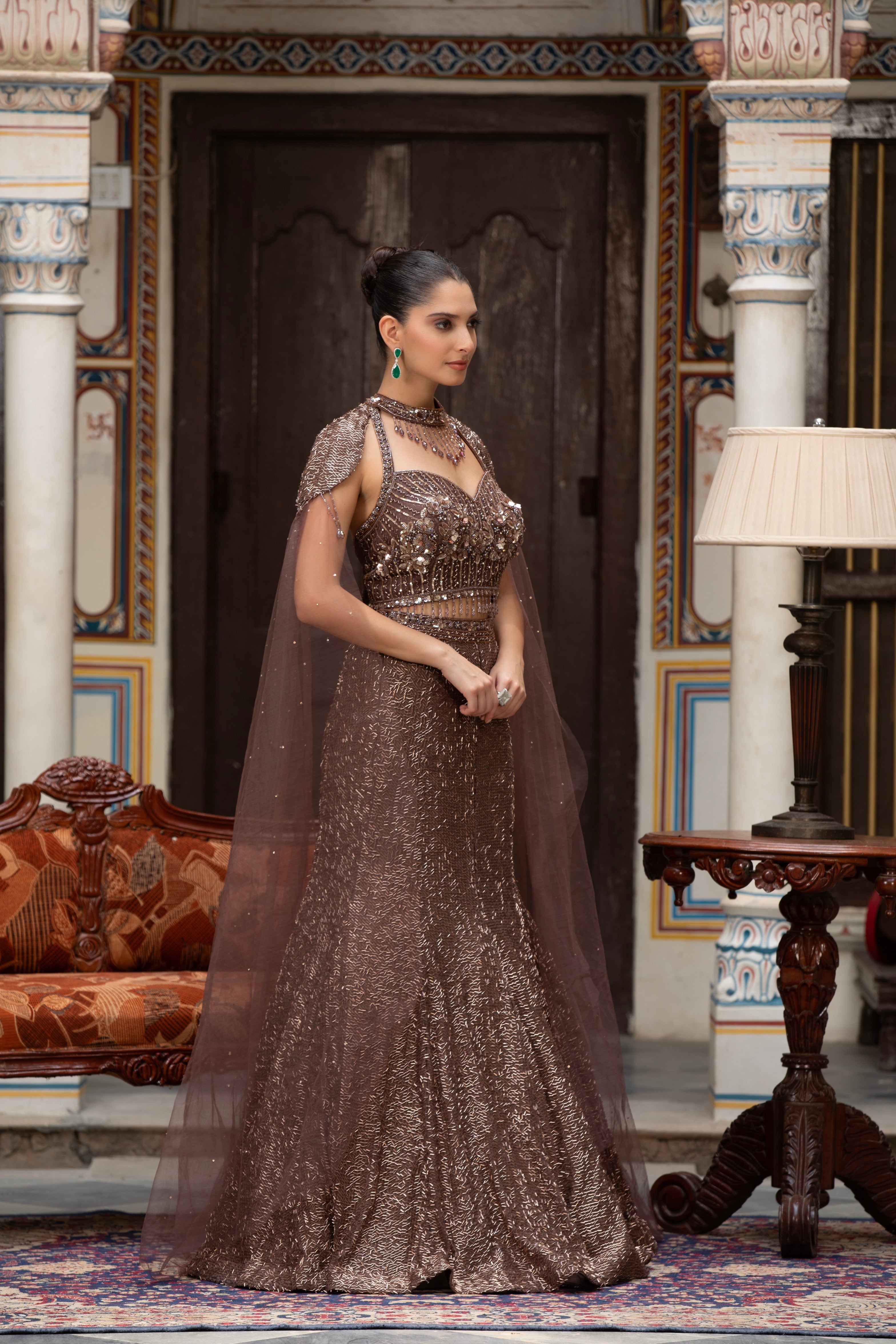 The Bronze Mermaid Muse Lehenga Set