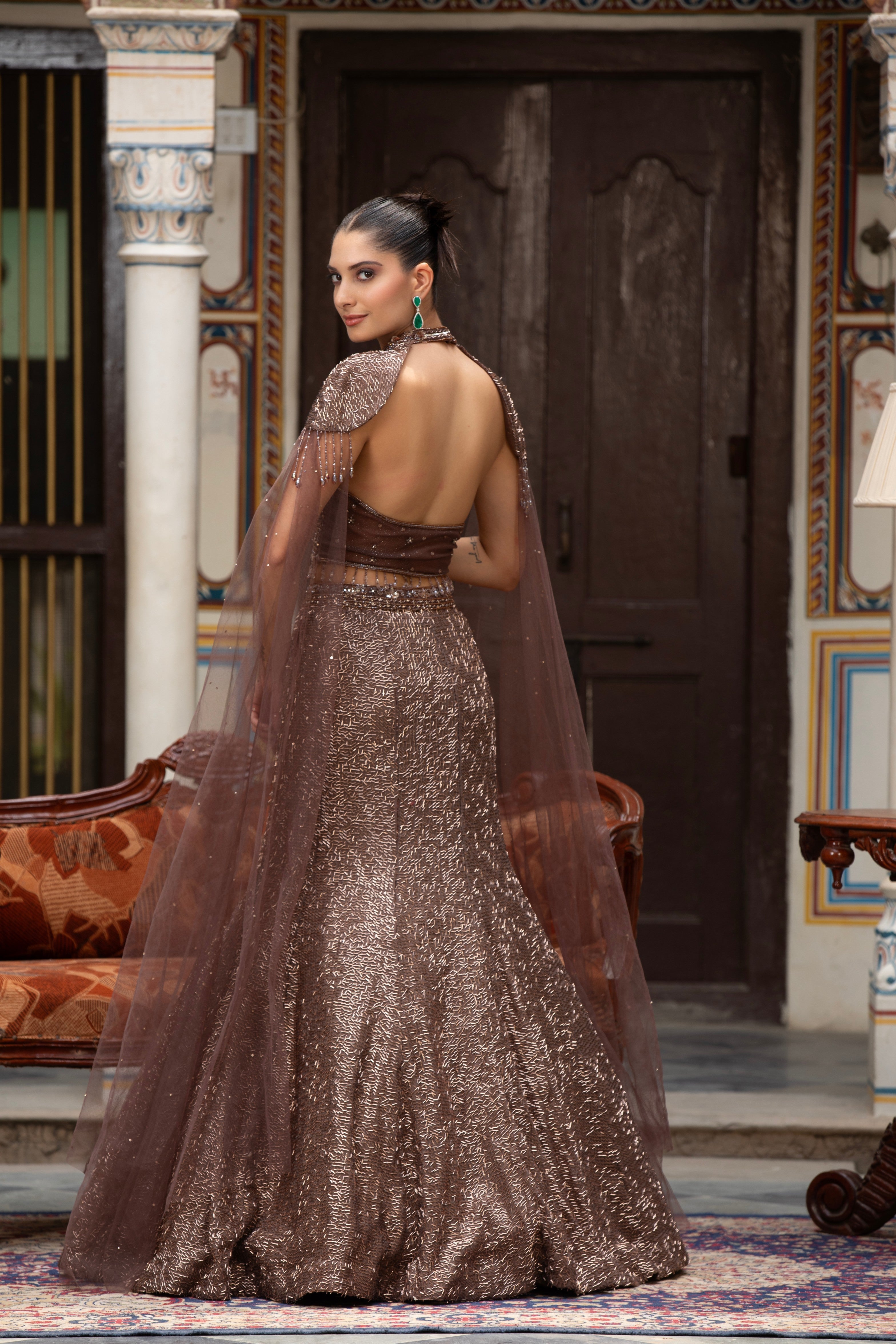 The Bronze Mermaid Muse Lehenga Set