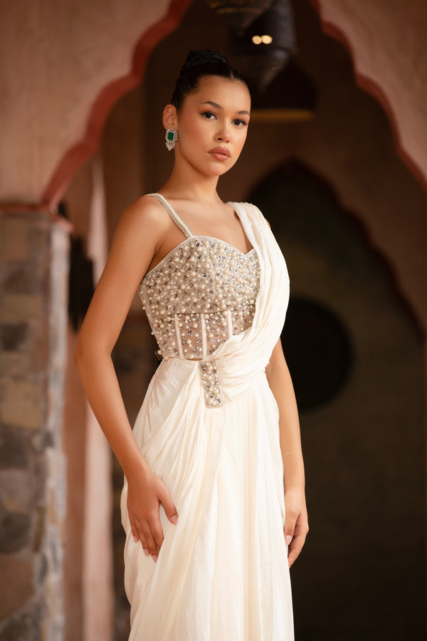 The Pearl Moonlight Saree
