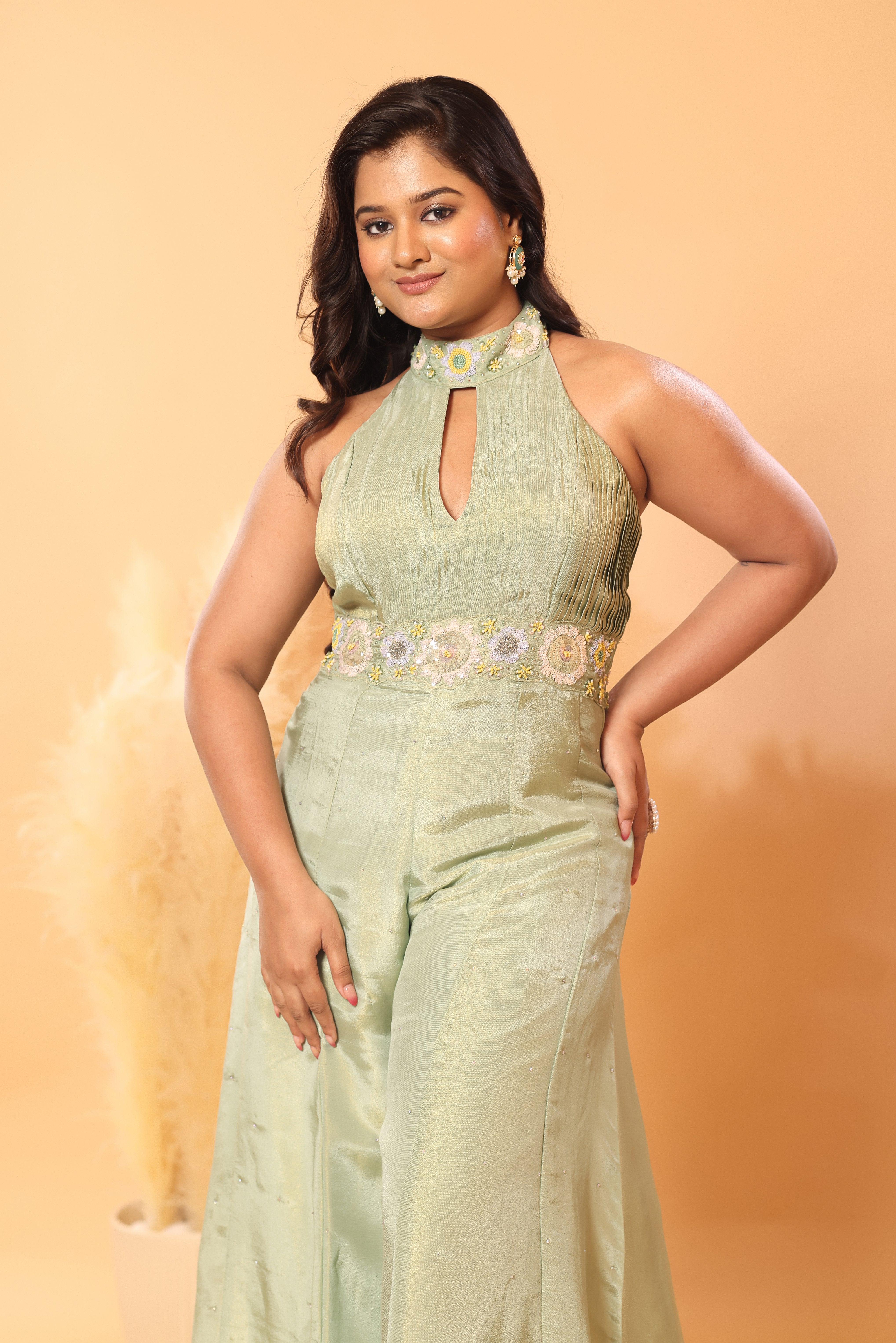 Golden Hour Halter Neck Jumpsuit
