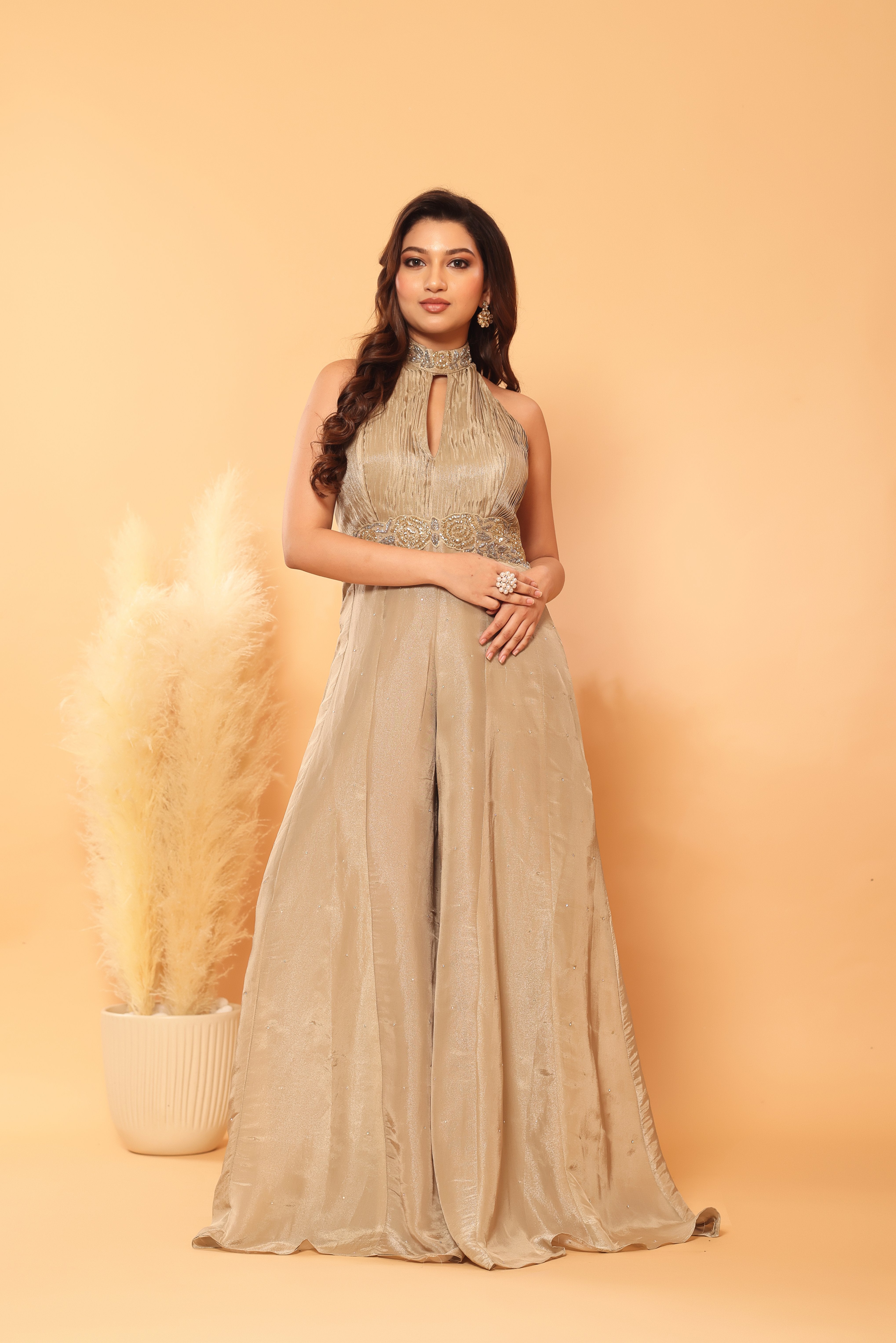 Golden Hour Halter Neck Jumpsuit