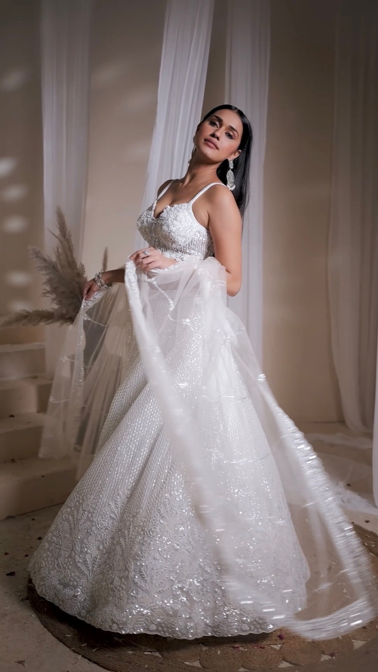 The Ivory Cloud Chikan Lehenga Set