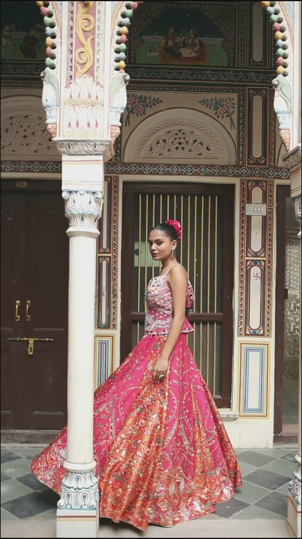 The Kaleidoscope Folk Lehenga Set