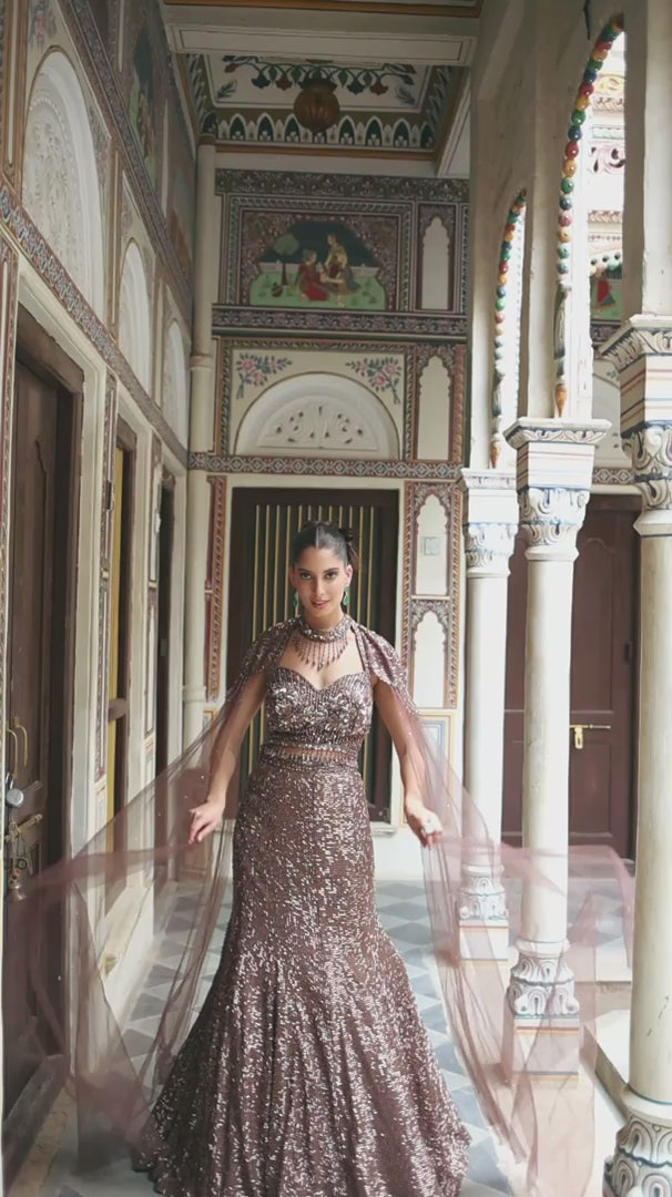 The Bronze Mermaid Muse Lehenga Set
