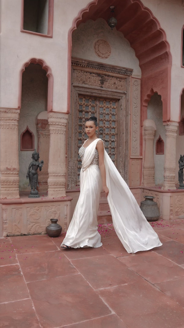 The Pearl Moonlight Saree