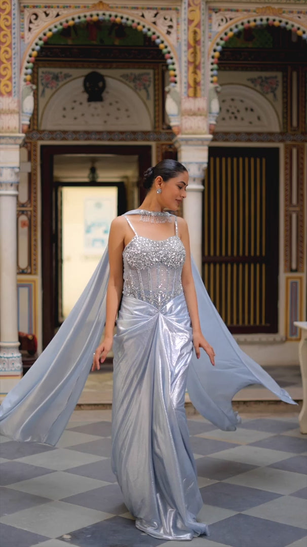 The Icy Blue Corset Gown