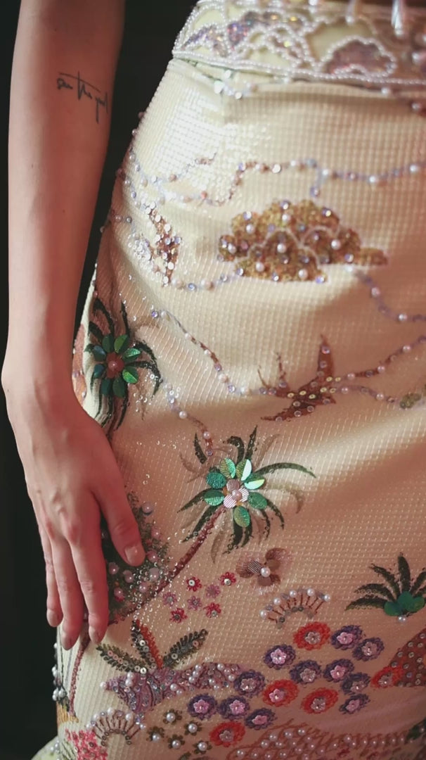 The Pistachio Bloom Lehenga Set